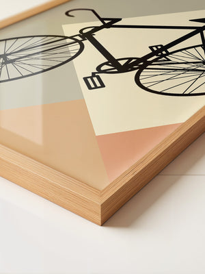 Fahrrad Silhouette geometrisch