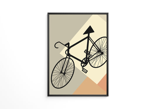 Fahrrad Silhouette geometrisch