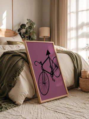 Fahrrad Silhouette lila
