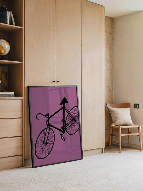 Fahrrad Silhouette lila