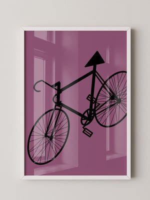 Fahrrad Silhouette lila
