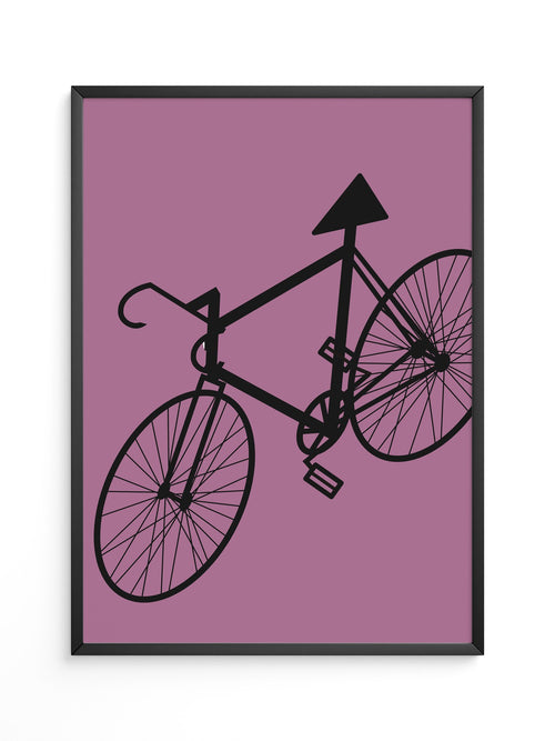 Fahrrad Silhouette lila