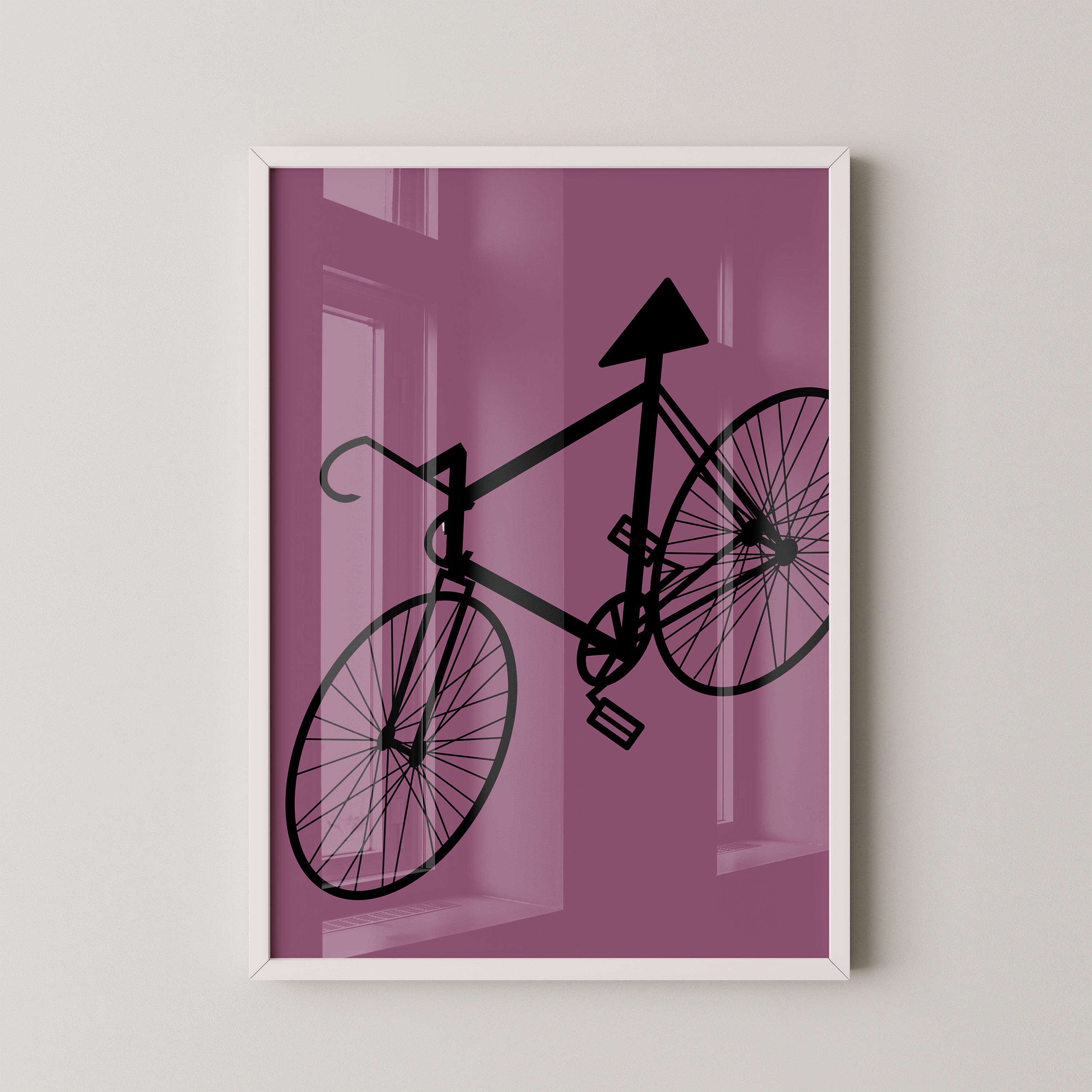 Fahrrad Silhouette lila