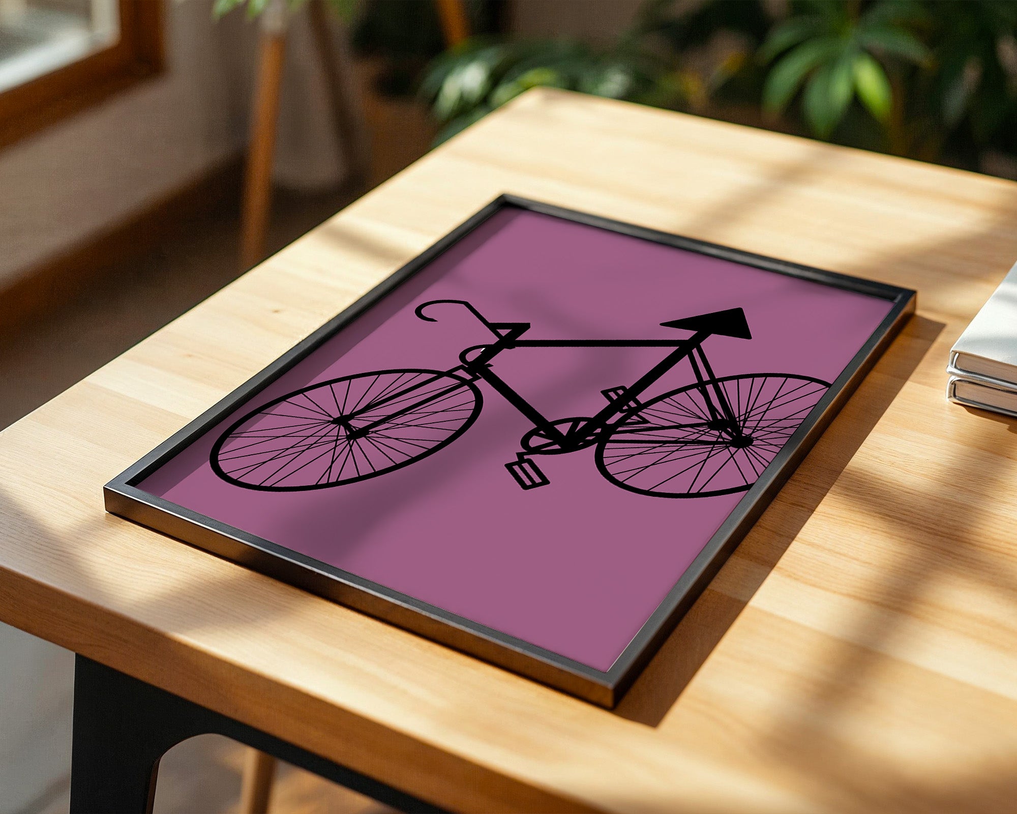 Fahrrad Silhouette lila