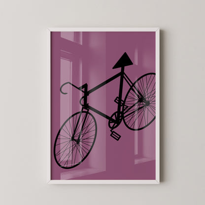 Fahrrad Silhouette lila