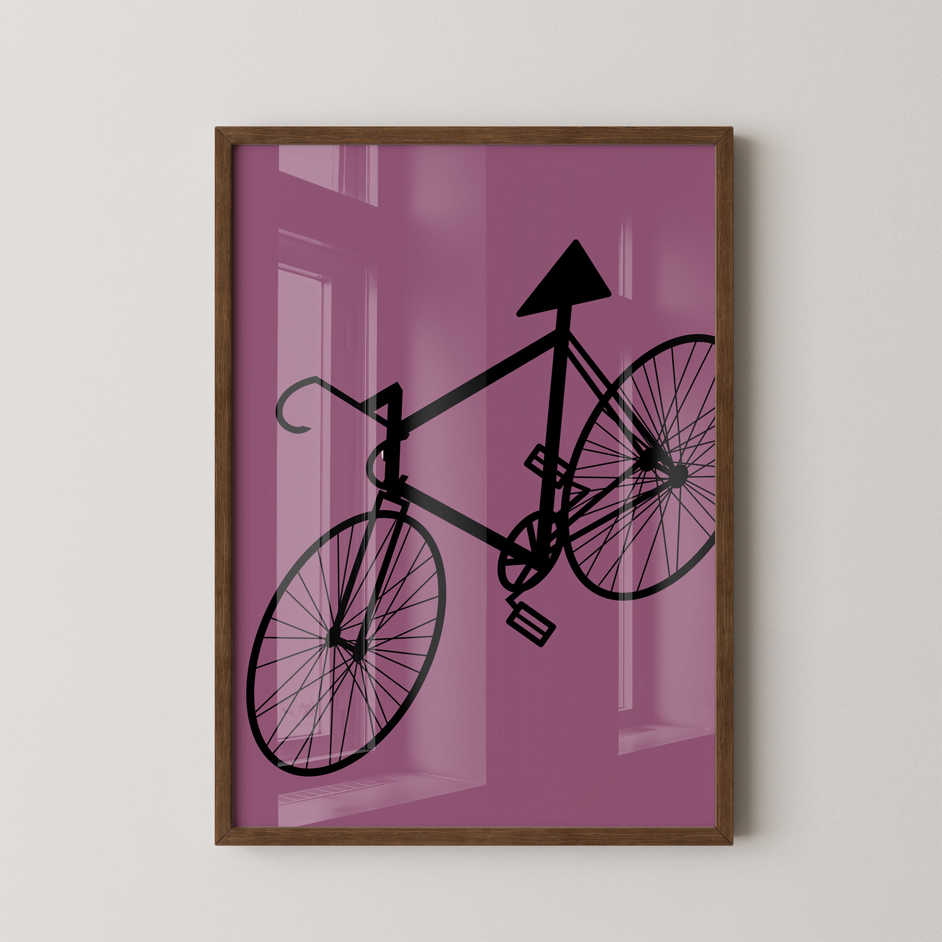 Fahrrad Silhouette lila