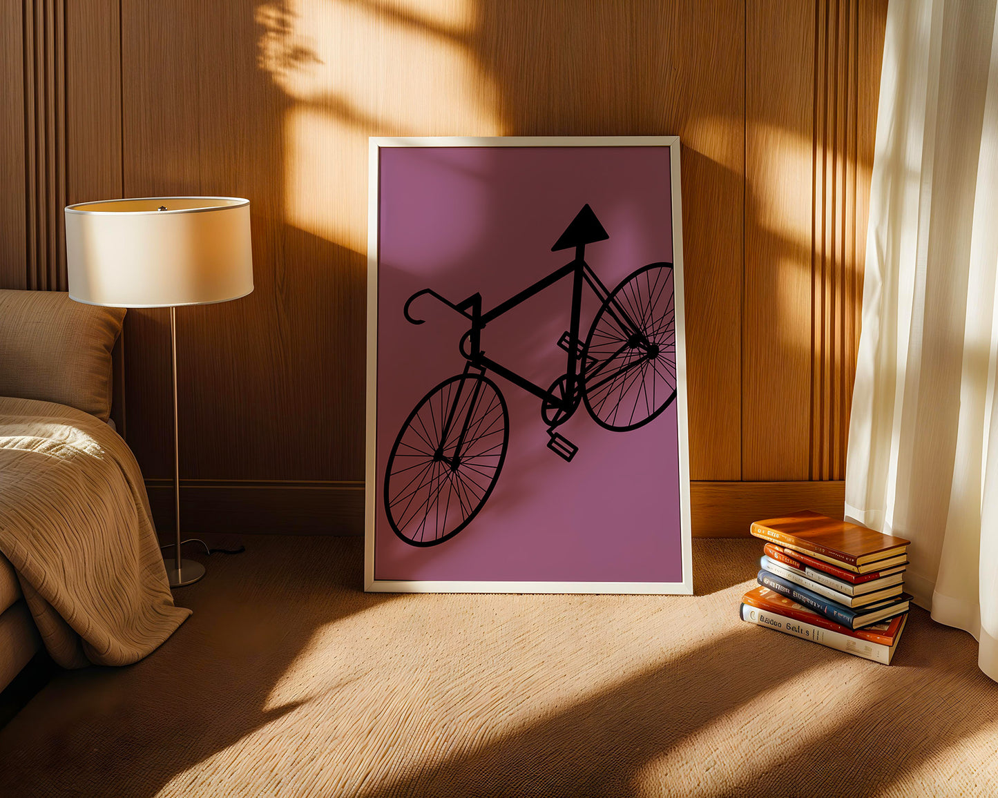 Fahrrad Silhouette lila