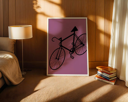 Fahrrad Silhouette lila