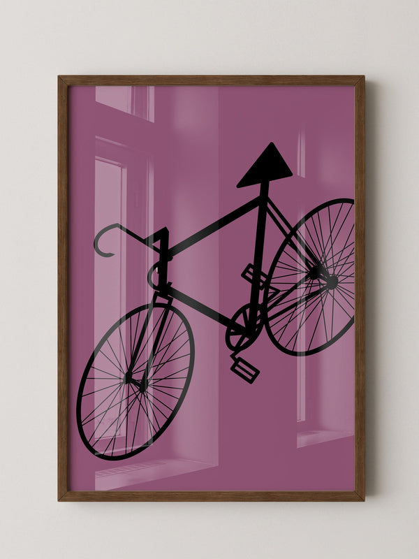 Fahrrad Silhouette lila
