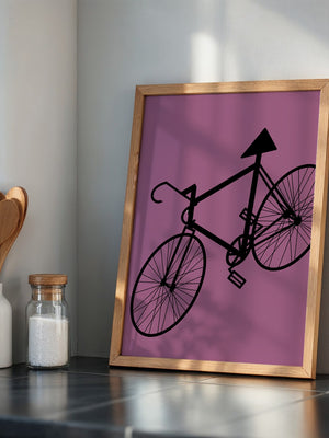 Fahrrad Silhouette lila