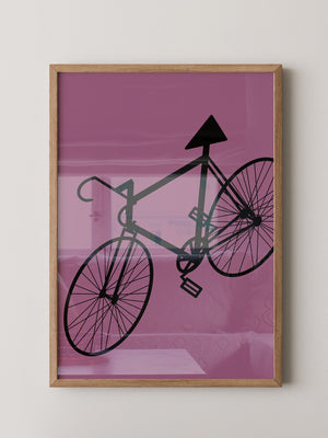 Fahrrad Silhouette lila