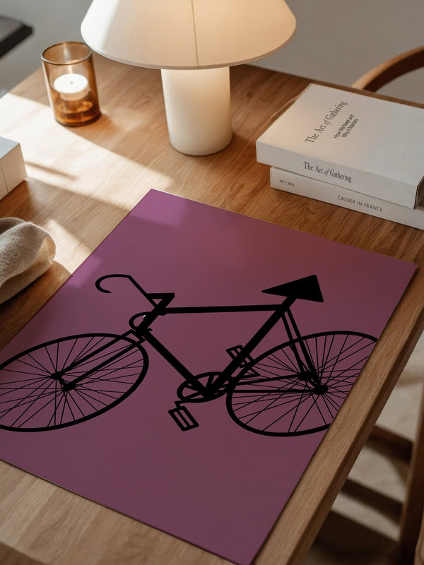 Fahrrad Silhouette lila