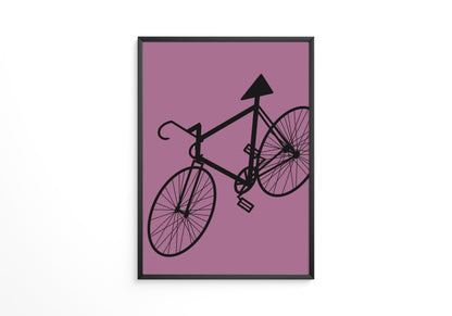 Fahrrad Silhouette lila