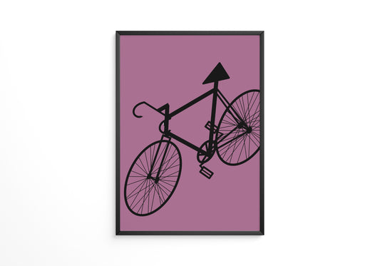 Fahrrad Silhouette lila