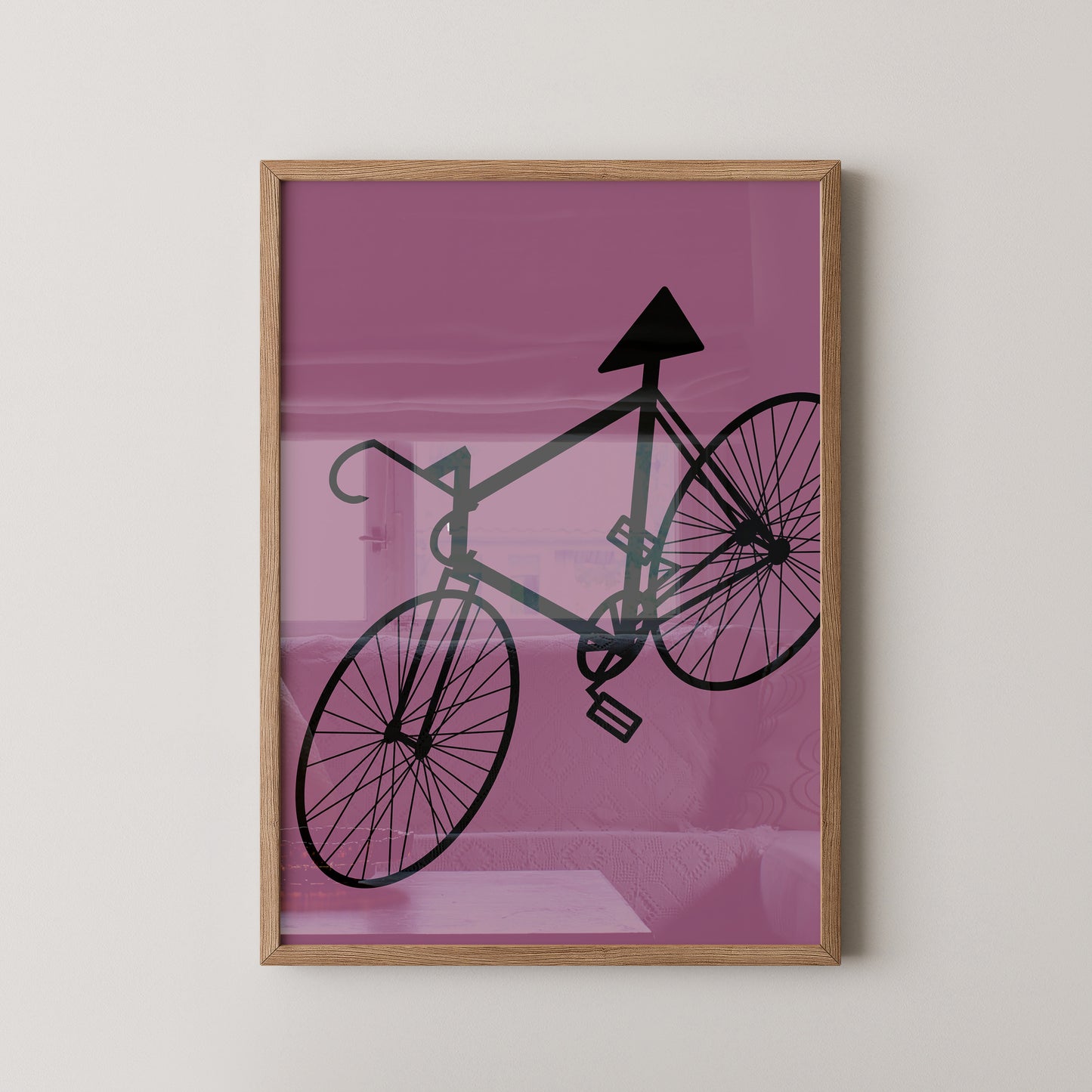 Fahrrad Silhouette lila