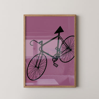 Fahrrad Silhouette lila