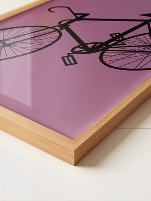 Fahrrad Silhouette lila