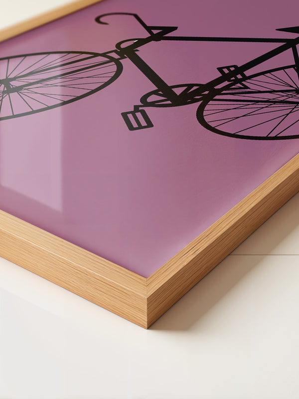 Fahrrad Silhouette lila