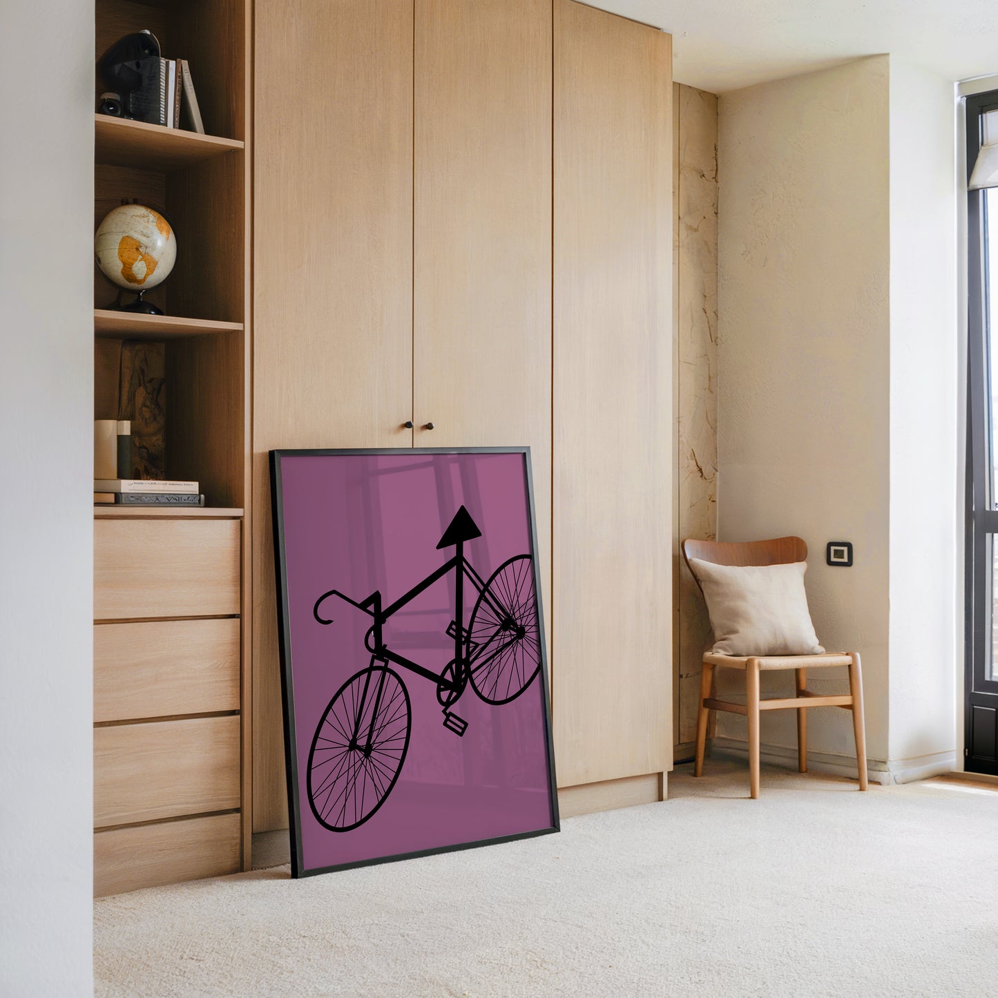 Fahrrad Silhouette lila