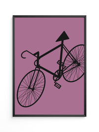 Fahrrad Silhouette lila