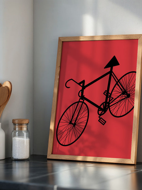Fahrrad Grafik rot-schwarz