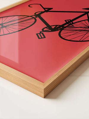 Fahrrad Grafik rot-schwarz