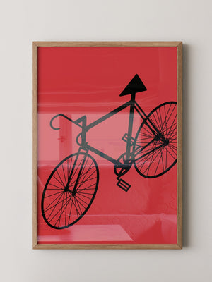 Fahrrad Grafik rot-schwarz