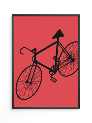 Fahrrad Grafik rot-schwarz