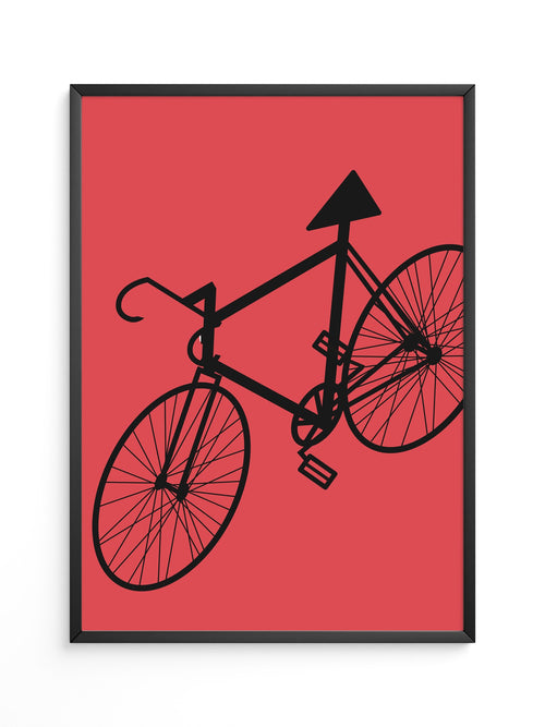 Fahrrad Grafik rot-schwarz
