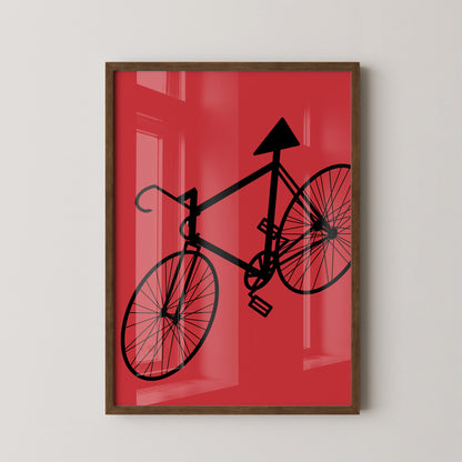 Fahrrad Grafik rot-schwarz