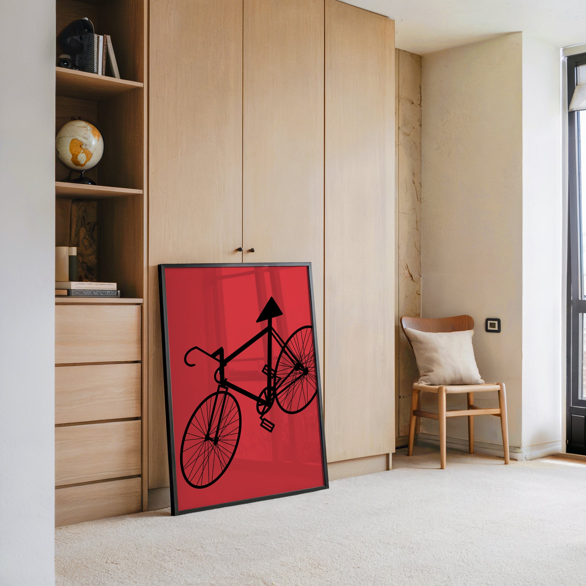 Fahrrad Grafik rot-schwarz