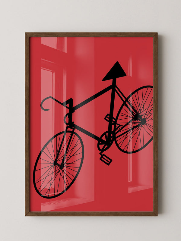 Fahrrad Grafik rot-schwarz