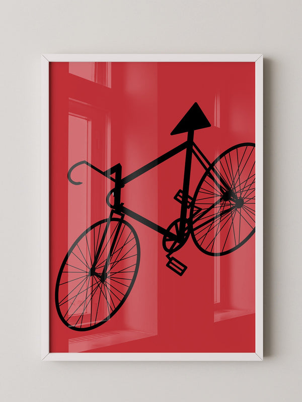 Fahrrad Grafik rot-schwarz
