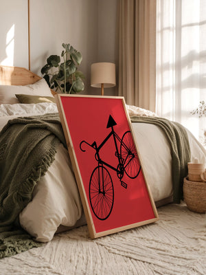 Fahrrad Grafik rot-schwarz