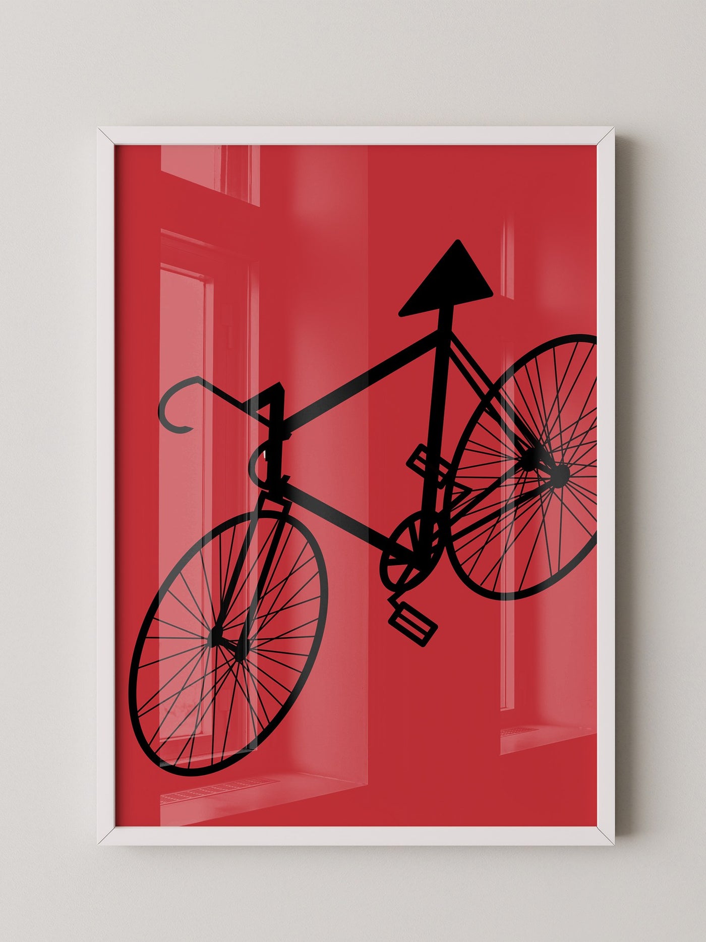 Fahrrad Grafik rot-schwarz