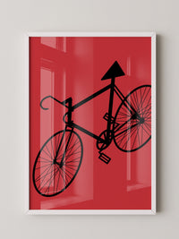 Fahrrad Grafik rot-schwarz
