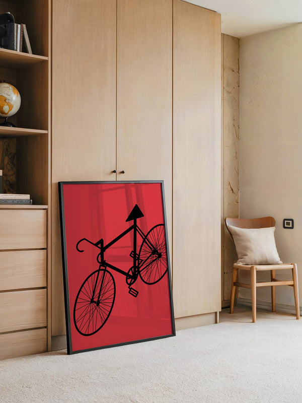 Fahrrad Grafik rot-schwarz