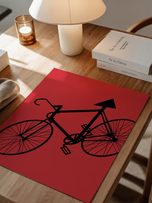 Fahrrad Grafik rot-schwarz