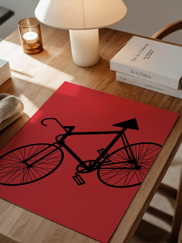 Fahrrad Grafik rot-schwarz