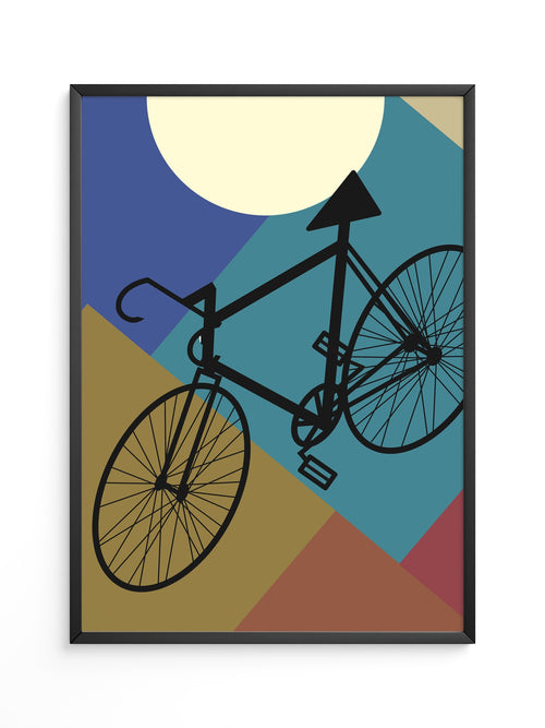 Fahrrad geometrisch bunt