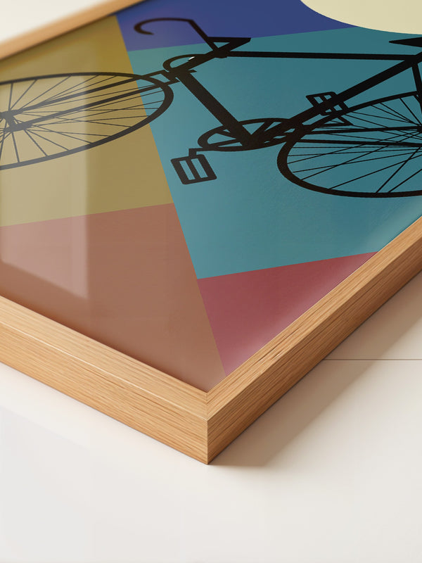 Fahrrad geometrisch bunt