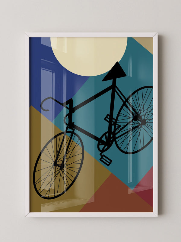 Fahrrad geometrisch bunt