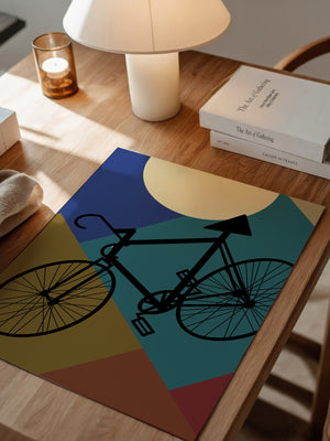 Fahrrad geometrisch bunt