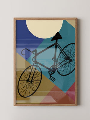 Fahrrad geometrisch bunt