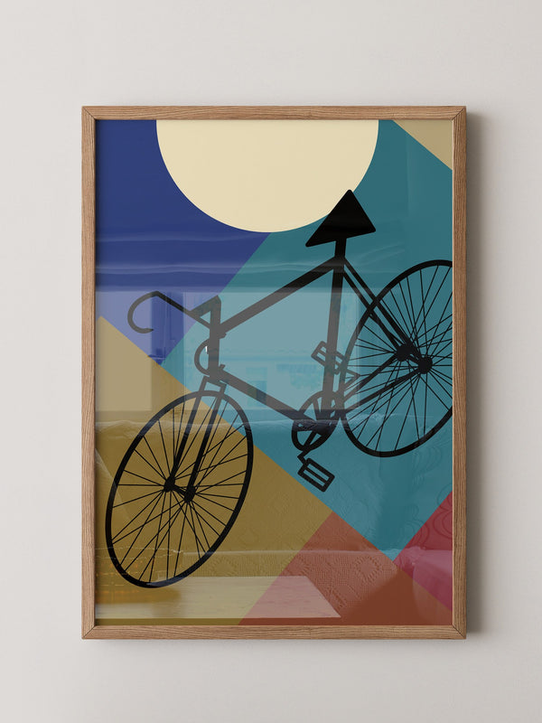 Fahrrad geometrisch bunt