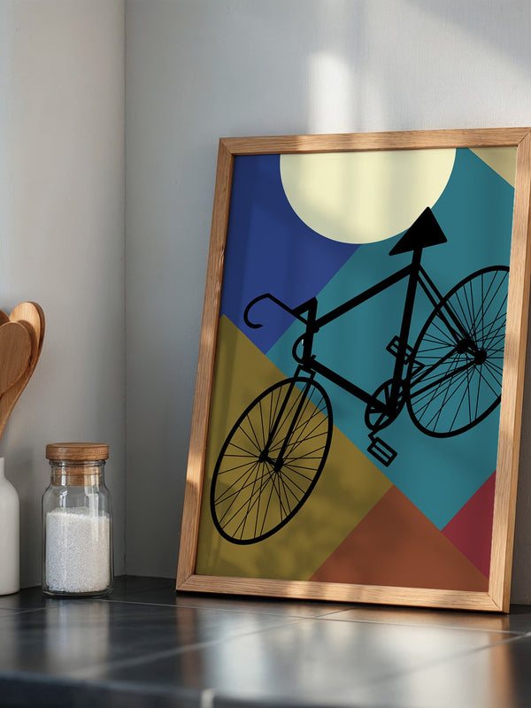 Fahrrad geometrisch bunt