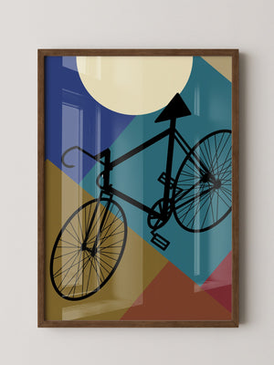Fahrrad geometrisch bunt