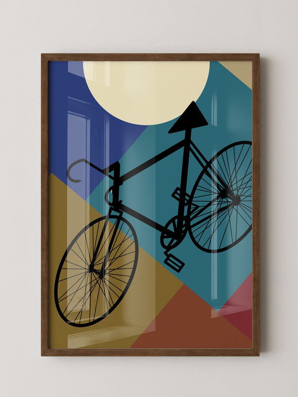 Fahrrad geometrisch bunt