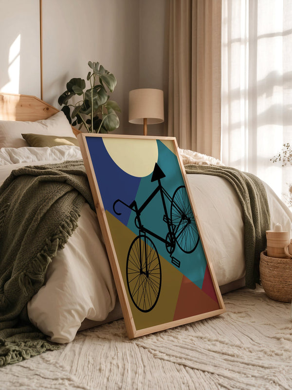 Fahrrad geometrisch bunt