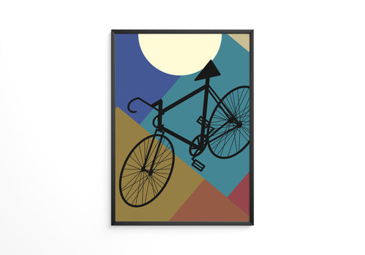 Fahrrad geometrisch bunt